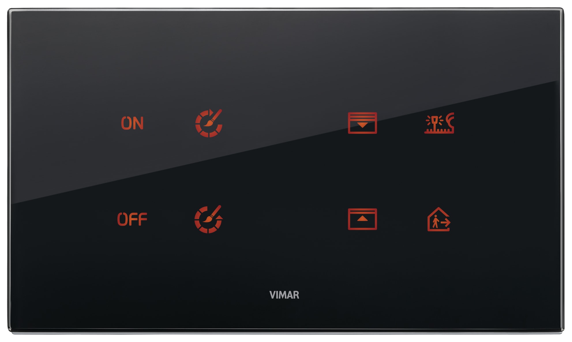 VIMAR SPA - VIW21667.76 Placca 5MBS (2+blank+2) nero diamante