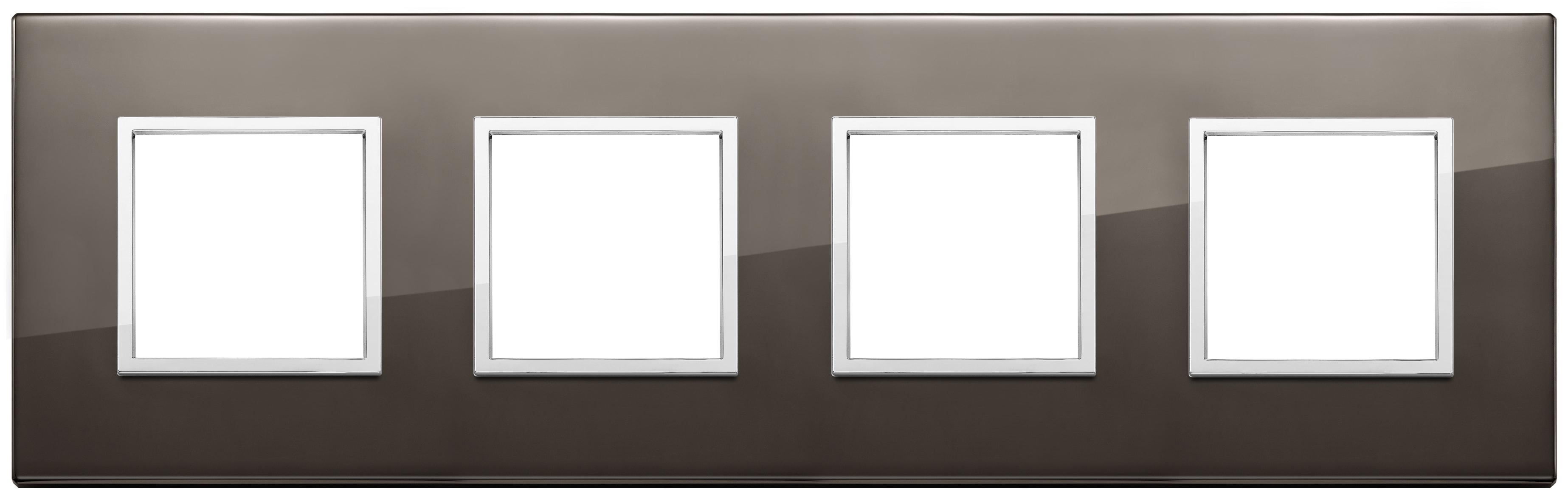 VIMAR SPA - VIW21669.06 Placca 8M (2+2+2+2) int71 nero zaffiro