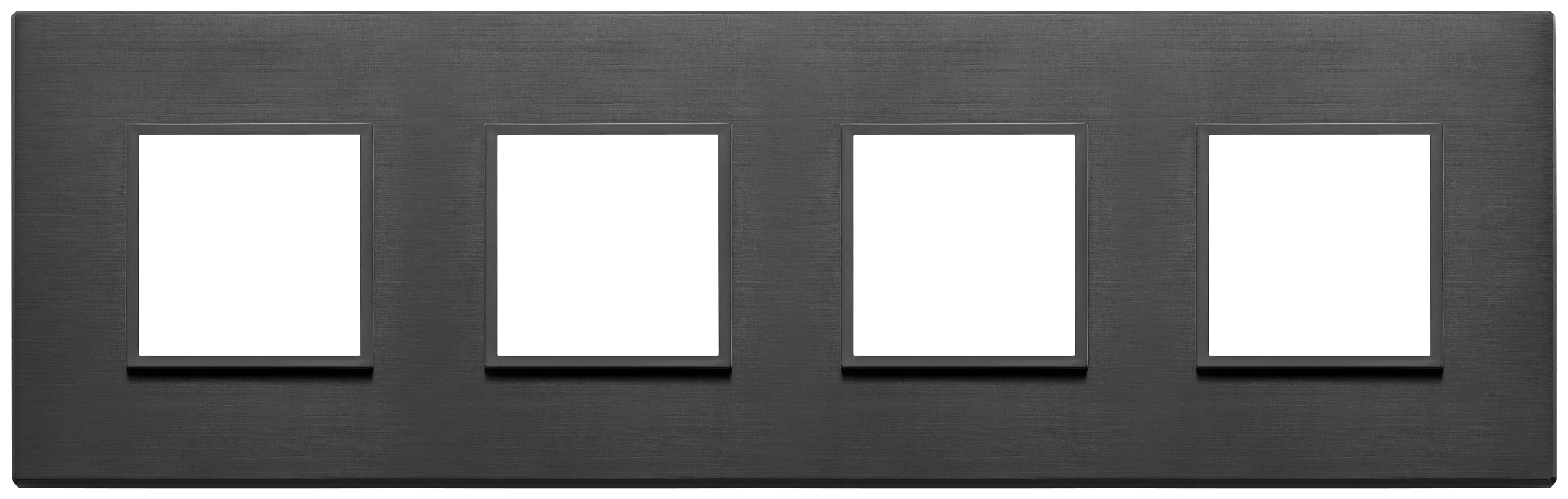 VIMAR SPA VIW21669.18 PLACCA 8M (2+2+2+2) INT71 NERO TOTALE