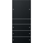 GIRA - GIR2184005 Wippenset 4f (1+3) System 55 Schwarz m(l