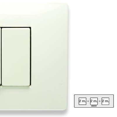 MASTER SRL - MST21MX102-3 MIX PLACCA 2+2+2 POSTI BIANCO ASPEN