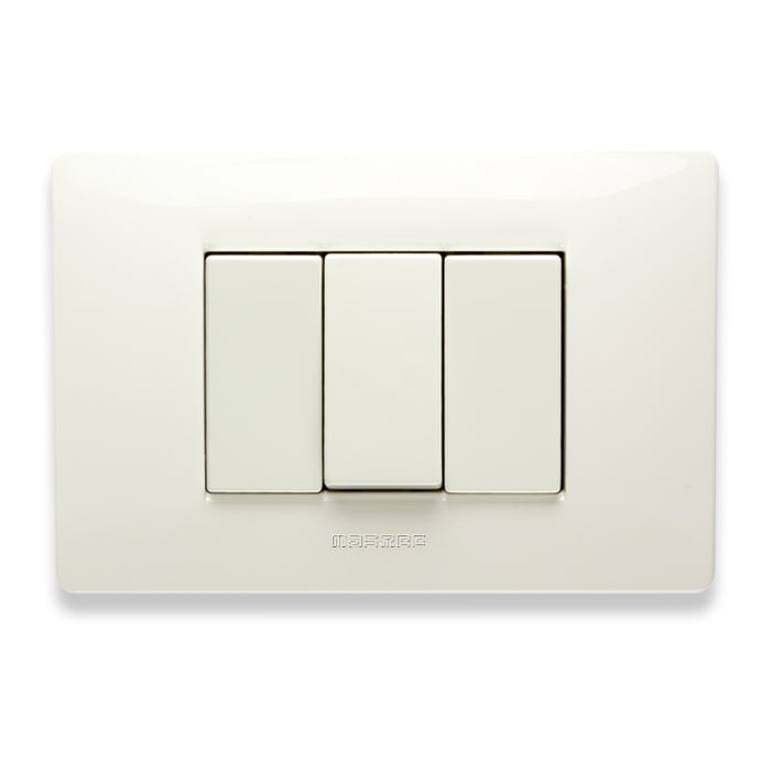 MASTER SRL - MST21MX103 MIX PLACCA 3 POSTI BIANCO ASPEN