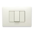 MASTER SRL - MST21MX803 MIX PLACCA 3 POSTI BIANCO MATT