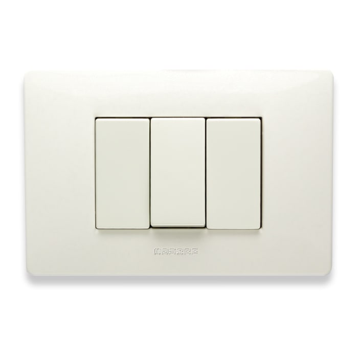 MASTER SRL MST21MX803 MIX PLACCA 3 POSTI BIANCO MATT