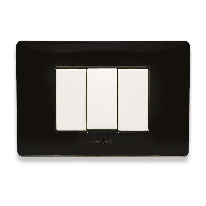 MASTER SRL - MST21MX813 MIX PLACCA 3 POSTI NERO MATT