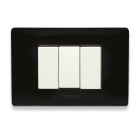 MASTER SRL - MST21MX813 MIX PLACCA 3 POSTI NERO MATT