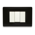 MASTER SRL - MST21MX813 MIX PLACCA 3 POSTI NERO MATT