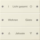 GIRA - GIR220301 Wippenset 3f beschr. System 55 Cremeweis