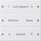 GIRA - GIR220303 Wippenset 3f beschr. System 55 Reinweiss