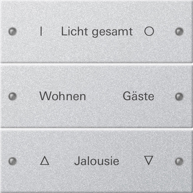 GIRA - GIR220326 Wippenset 3f beschr. System 55 F Alu(lac