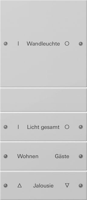 GIRA - GIR2204015 SET INTERRUTT. BILANC. 4X (1+3) SCRIVIB.