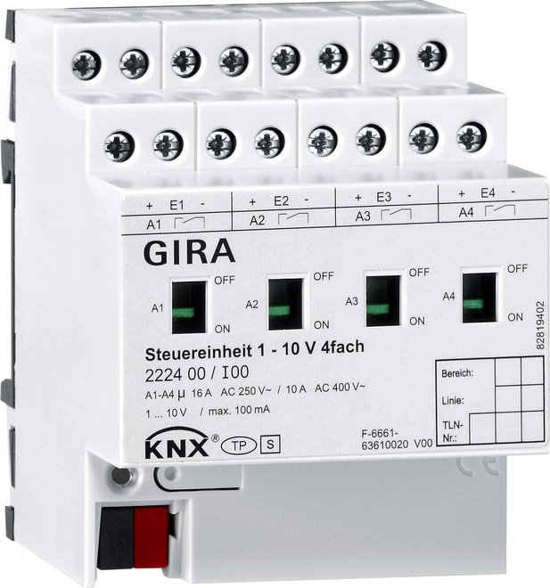 GIRA - GIR222400 UNITA CONTROLLO 1 10 V 4 MODULI MAN.