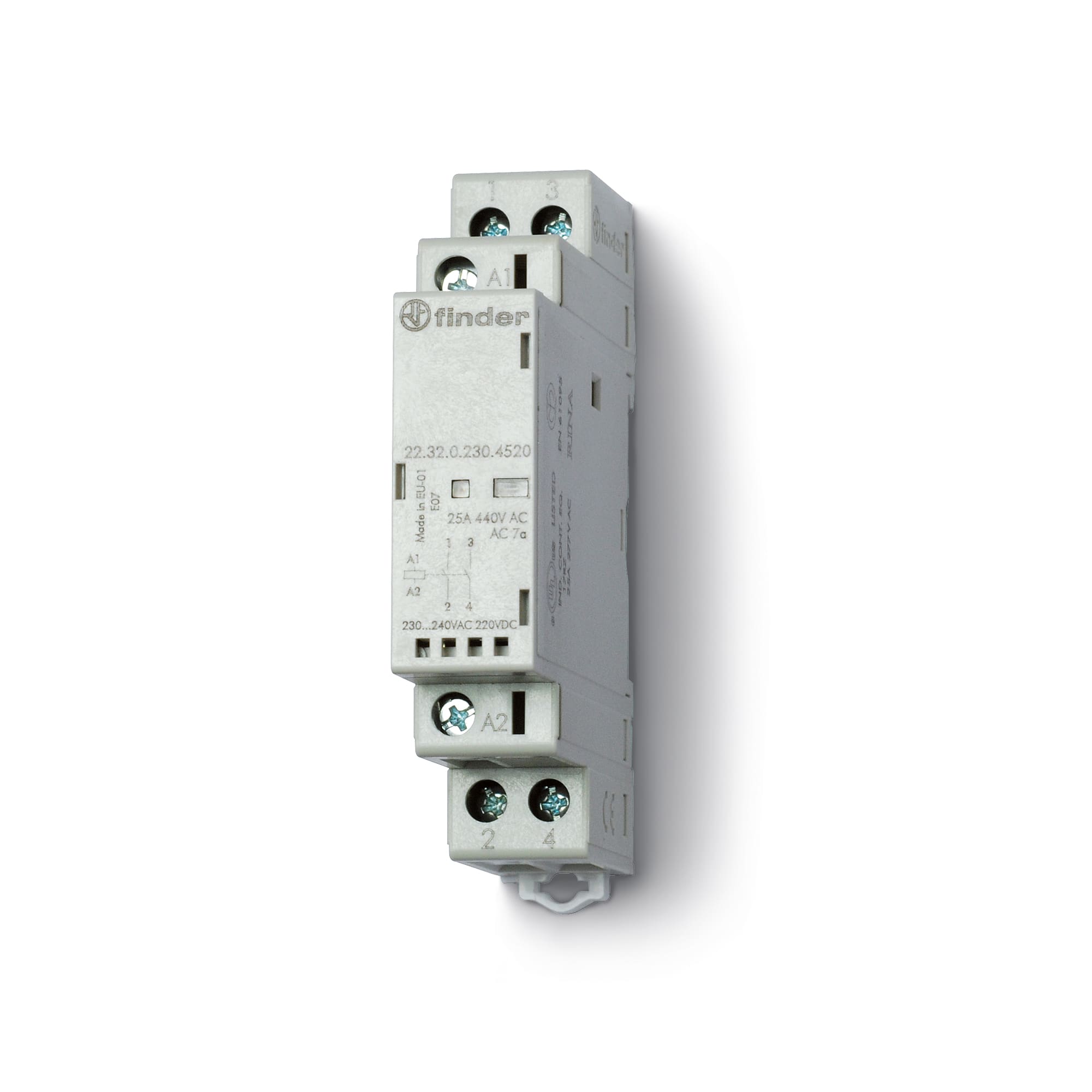 FINDER SPA - FIN223201204520 CONTATTORE 25A 2 CONTATTI 17.5MM