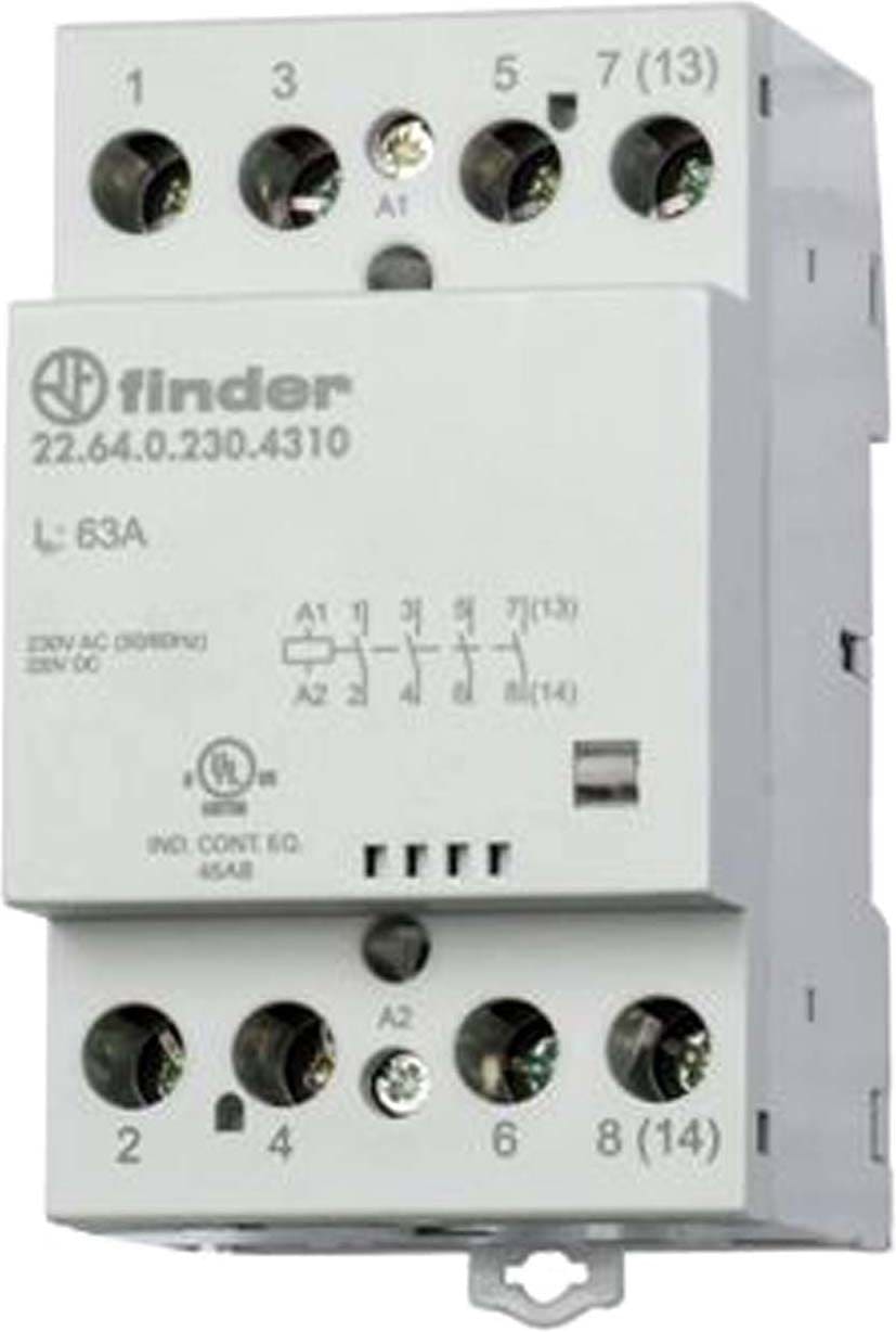 FINDER SPA FIN226400244610 CONTATTORE 65A 4 CONTATTI 52MM