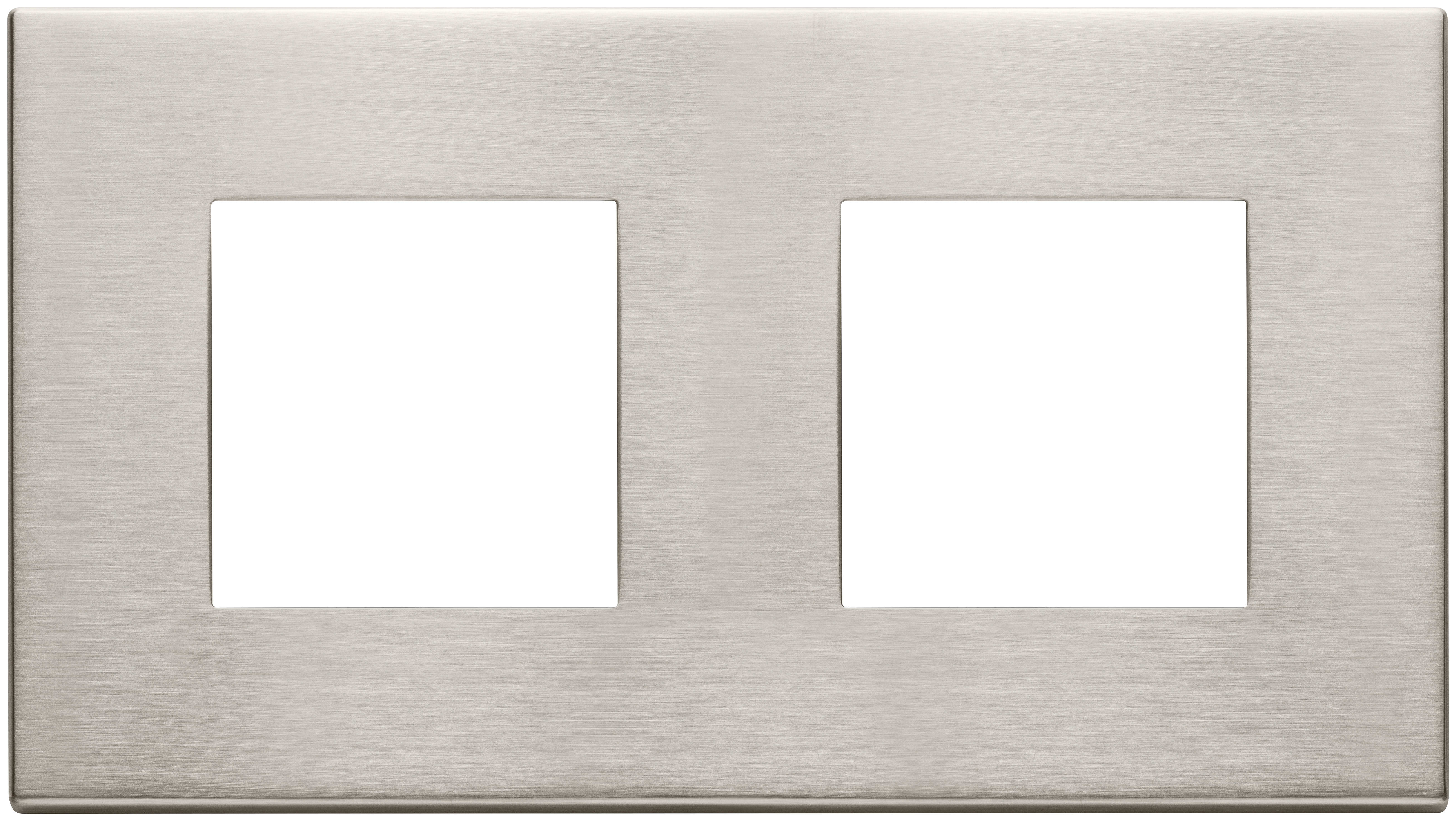 VIMAR SPA - VIW22643.11 PLACCA 4M (2+2)INT71 NICHEL SPAZZOLATO
