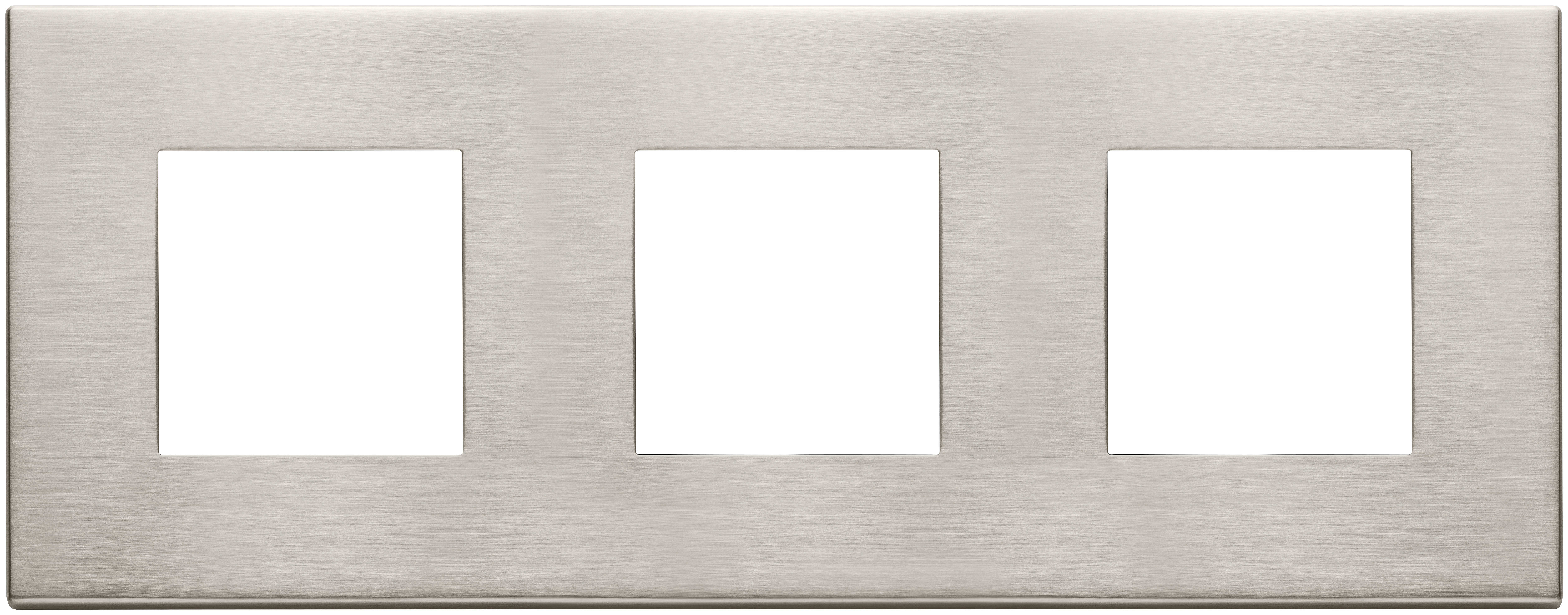 VIMAR SPA - VIW22644.11 Placca 6M (2+2+2) int71 nichel spazz.