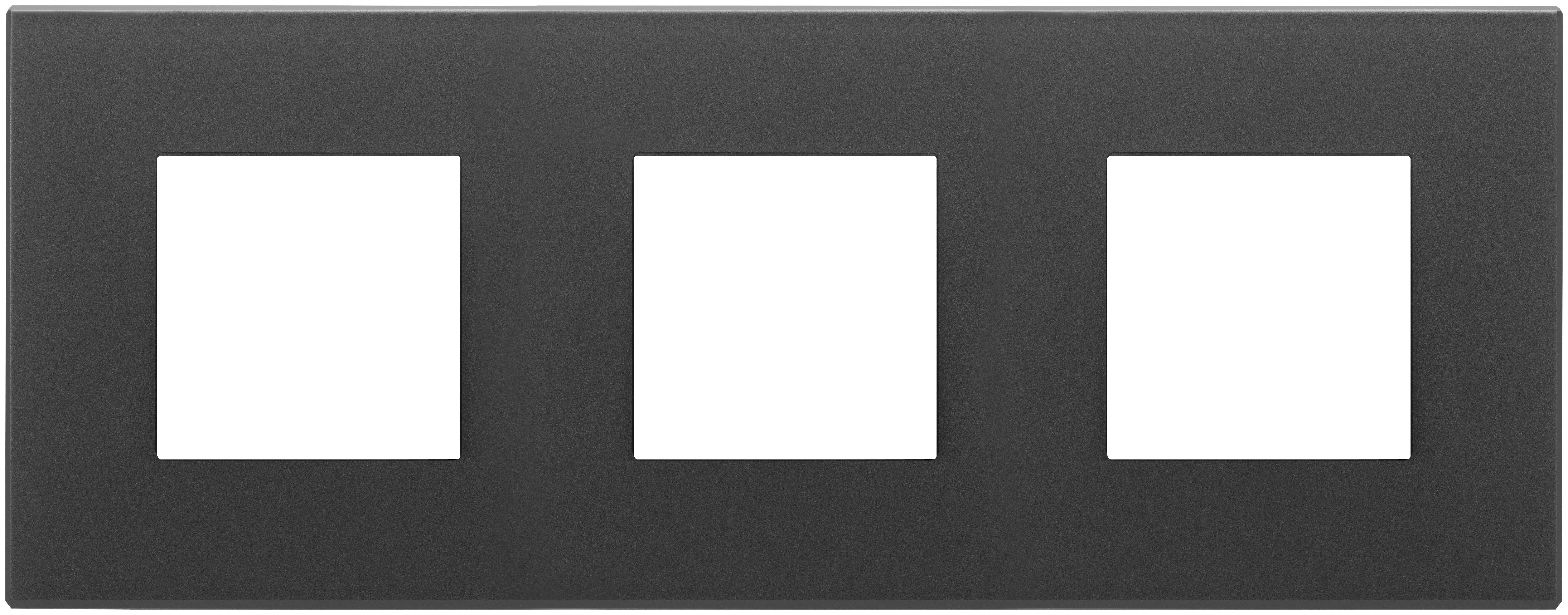 VIMAR SPA - VIW22644.73 PLACCA 6M (2+2+2) INT71 NERO SATINATO