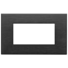 VIMAR SPA - VIW22654.13 Placca 4M nero spazzolato