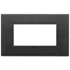 VIMAR SPA - VIW22654.13 Placca 4M nero spazzolato