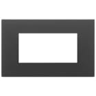 VIMAR SPA - VIW22654.73 Placca 4M nero satinato