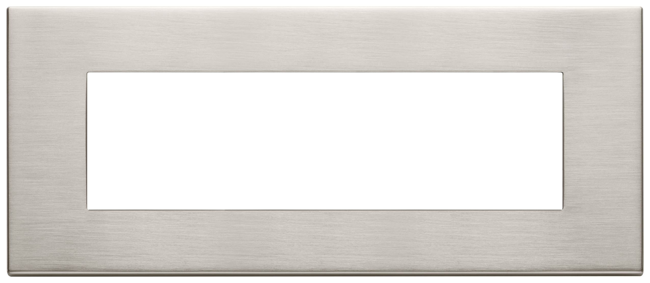 VIMAR SPA - VIW22657.11 Placca 7M nichel spazzolato