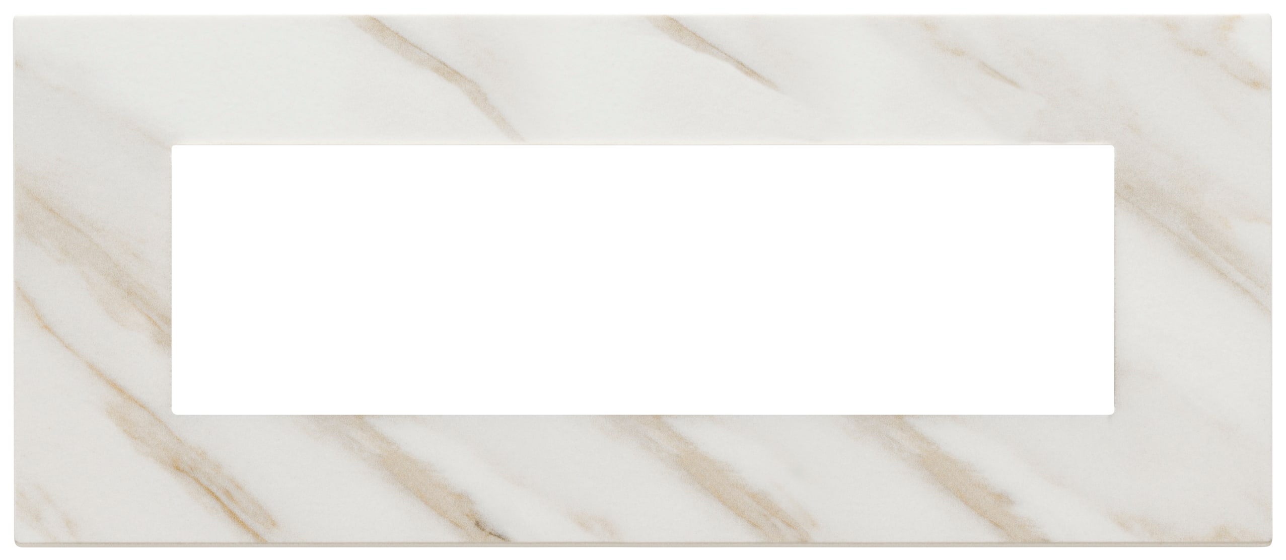 VIMAR SPA - VIW22657.51 Placca 7M bianco Calacatta