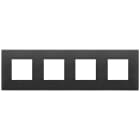 VIMAR SPA - VIW22669.13 Placca 8M (2+2+2+2)int71 nero spazzolato