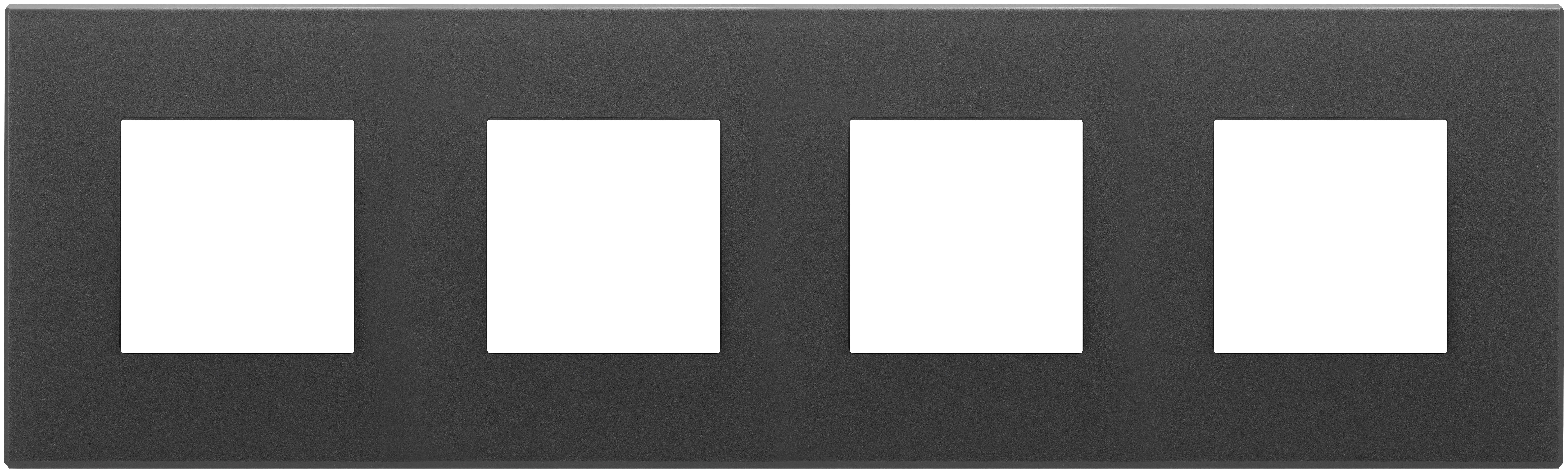 VIMAR SPA VIW22669.73 PLACCA 8M (2+2+2+2)INT71 NERO SATINATO
