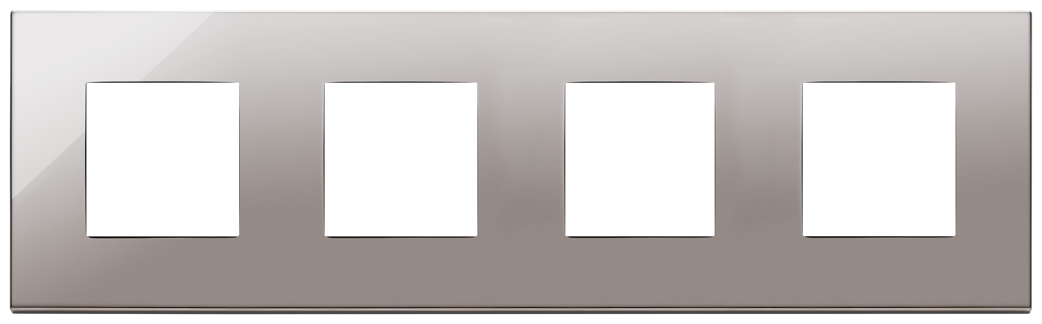 VIMAR SPA - VIW22669.83 Placca 8M (2+2+2+2)int71 cromo nero