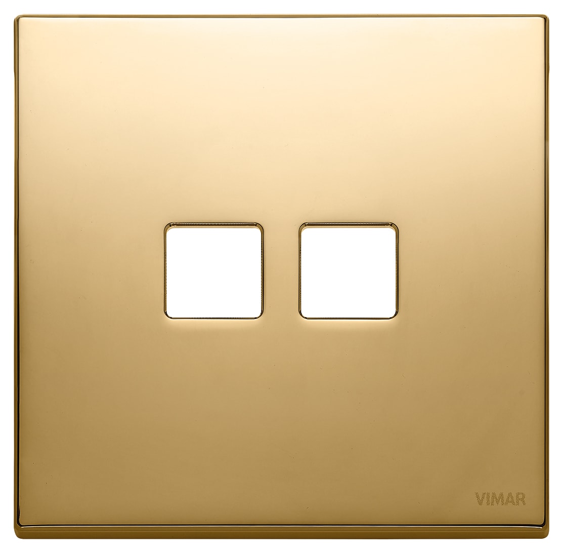 VIMAR SPA - VIW22682.2.82 Placca 2Mx2 Flat oro