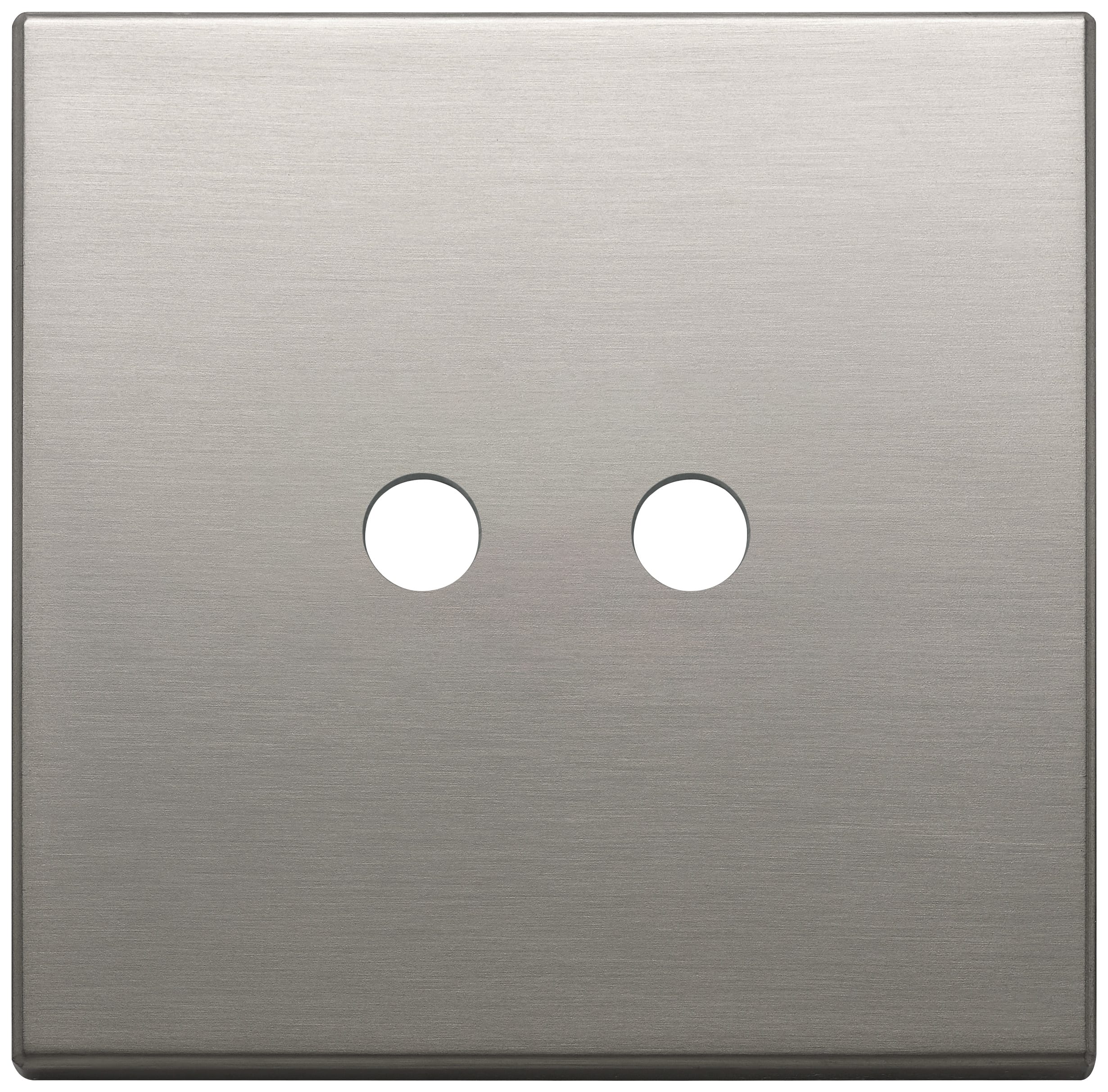 VIMAR SPA - VIW22682.RN.2.11 Placca 2Mx2 Tondo nichel spazzolato