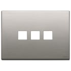 VIMAR SPA - VIW22683.3.11 Placca 3Mx3 Flat nichel spazzolato