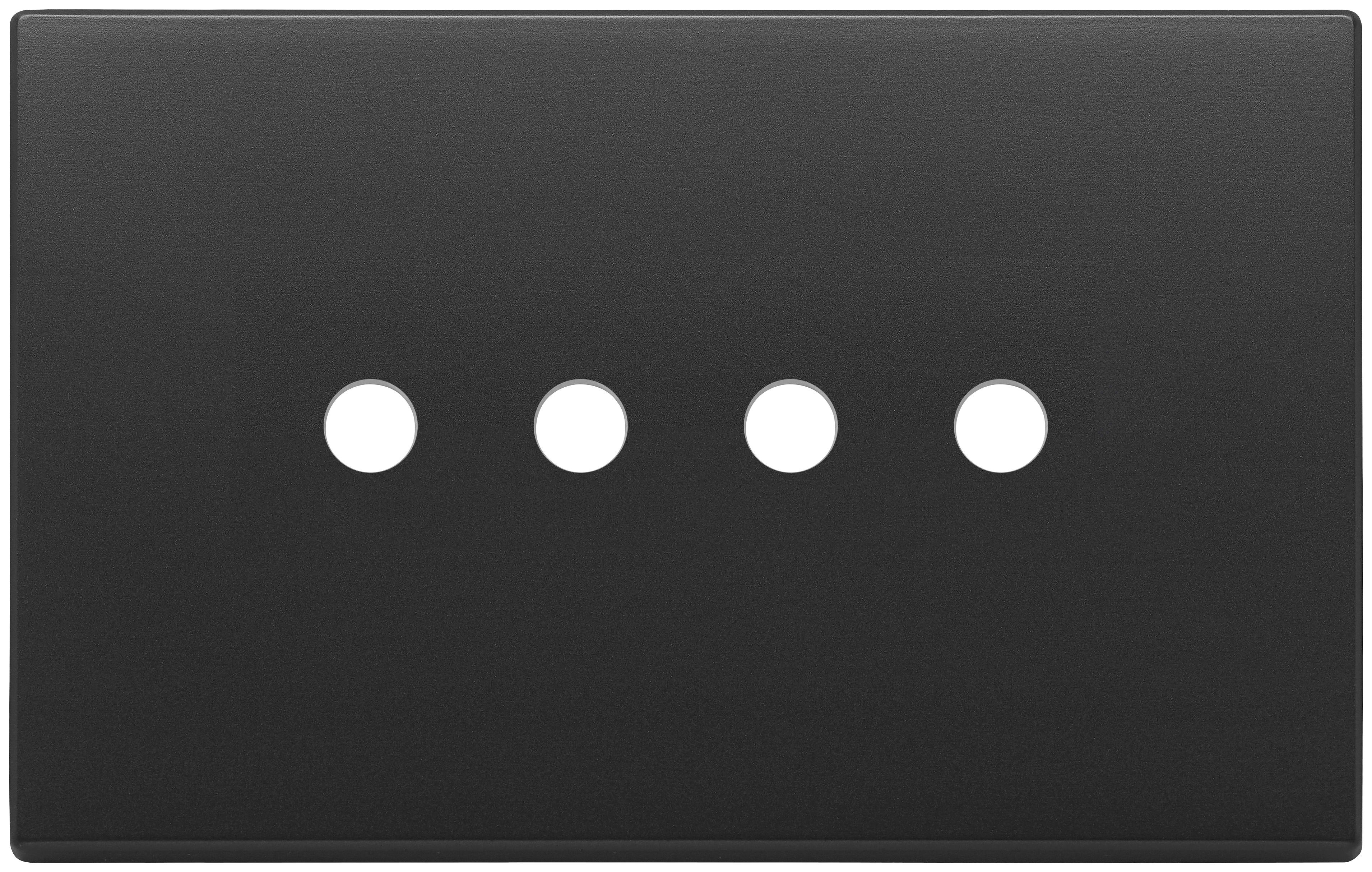 VIMAR SPA - VIW22684.RN.4.03 Placca 4Mx4 Tondo grigio antracite