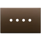 VIMAR SPA - VIW22684.RN.4.12 PLACCA 4MX4 TONDO BRONZO SCURO SPAZZ.