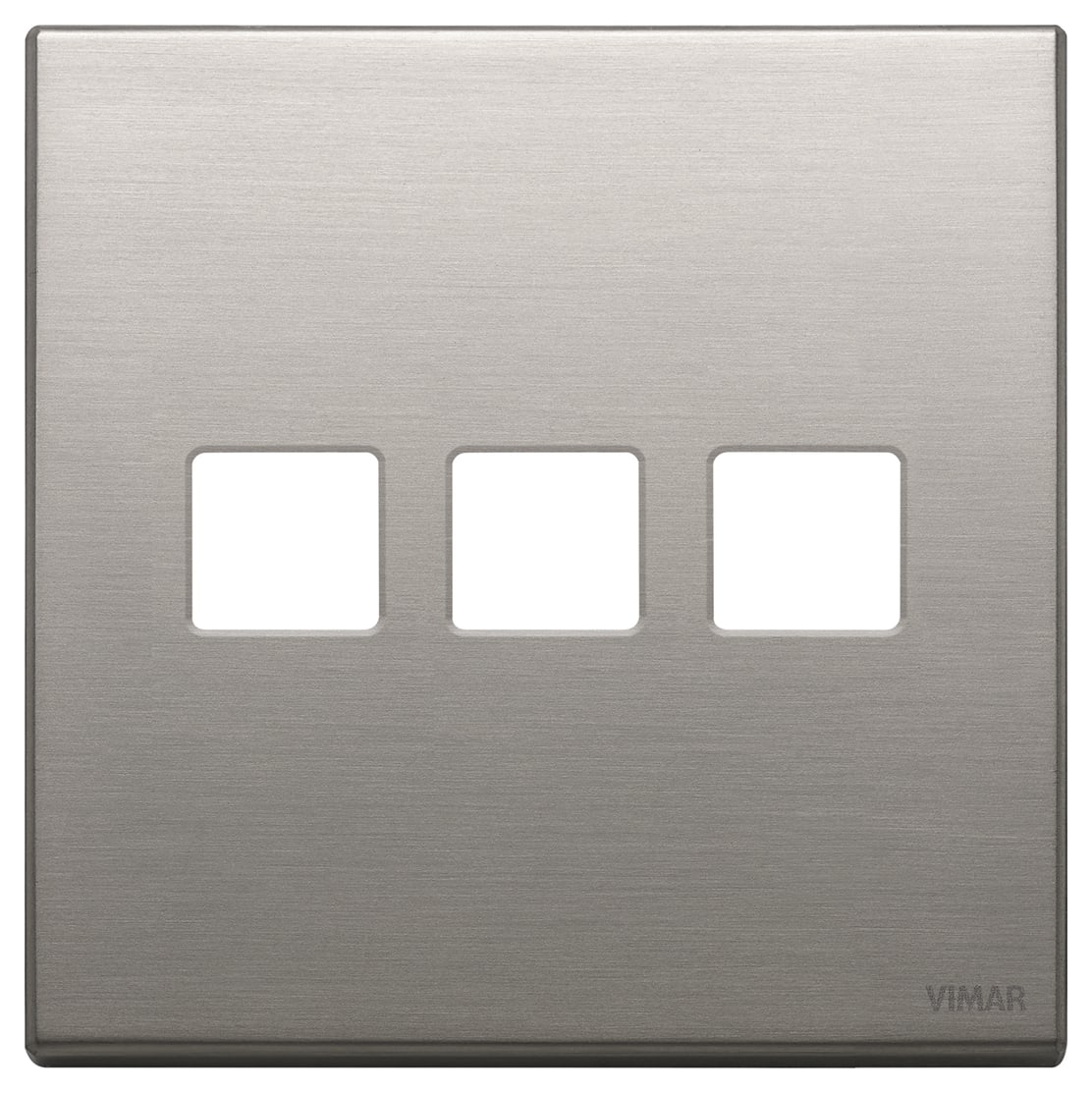 VIMAR SPA - VIW22685.3.11 Placca 3Mx3 BS Flat nichel spazzolato
