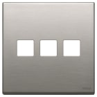 VIMAR SPA - VIW22685.3.11 PLACCA 3MX3 BS FLAT NICHEL SPAZZOLATO