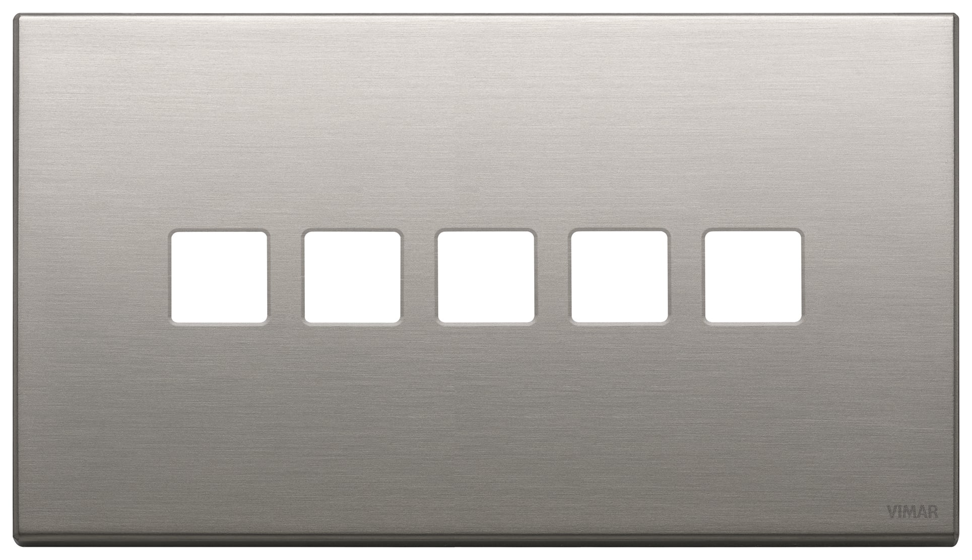 VIMAR SPA - VIW22689.5.11 Placca 5Mx5 BS Flat nichel spazzolato