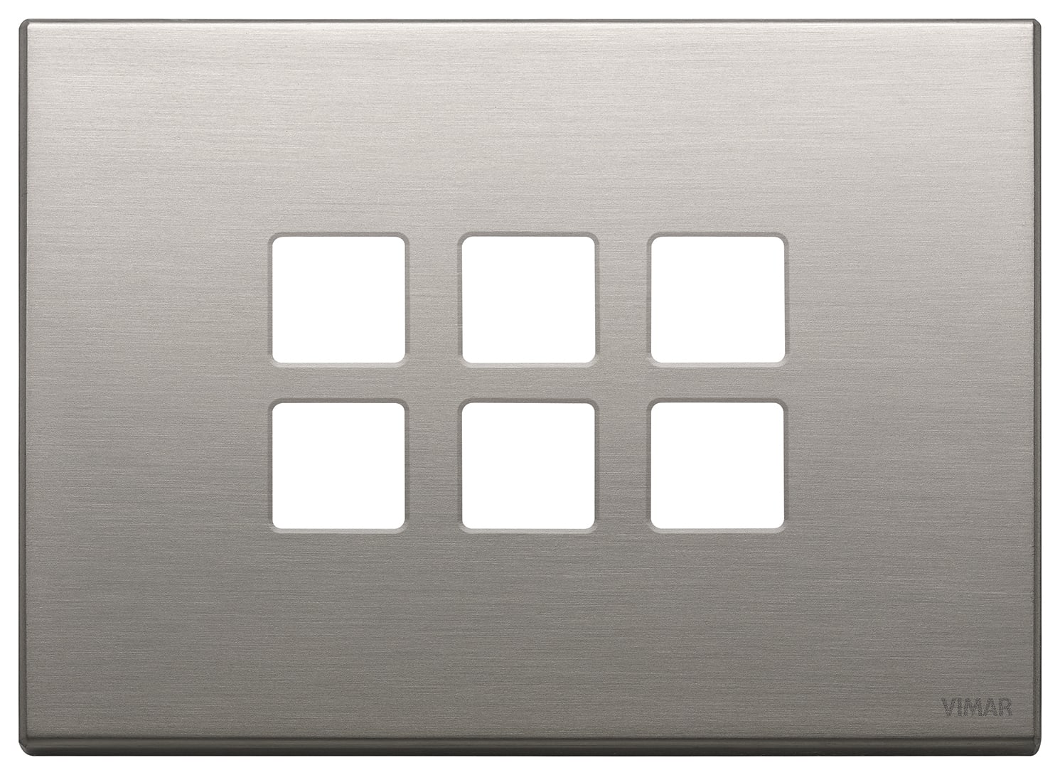 VIMAR SPA - VIW22693.11 Placca 3Mx6 Flat nichel spazzolato