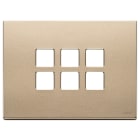 VIMAR SPA - VIW22693.88 Placca 3Mx6 Flat oro satinato