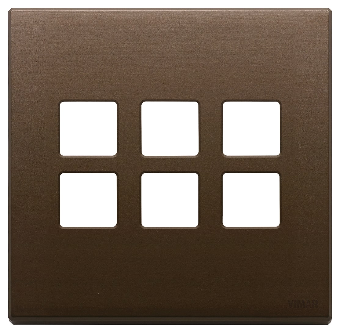 VIMAR SPA - VIW22695.12 Placca 3Mx6 BS Flat bronzo scuro spazz.
