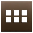 VIMAR SPA - VIW22695.12 PLACCA 3MX6 BS FLAT BRONZO SCURO SPAZZ.