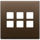 VIMAR SPA - VIW22695.12 Placca 3Mx6 BS Flat bronzo scuro spazz.