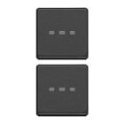 VIMAR SPA VIW22751.03 DUE TASTI FLAT NEUTRI ILLUM. GRIGIO
