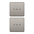 VIMAR SPA VIW22751.11 DUE TASTI FLAT NEUTRI ILLUM. NICHEL