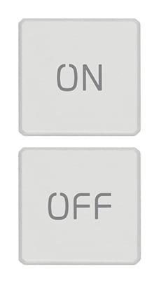 VIMAR SPA - VIW22751.1.01 Due tasti Flat simboli ON/OFF bianco