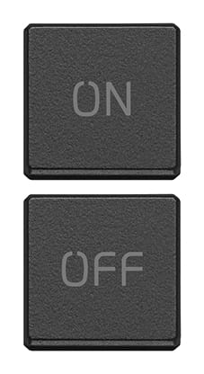 VIMAR SPA VIW22751.1.03 DUE TASTI FLAT SIMBOLI ON/OFF GRIGIO