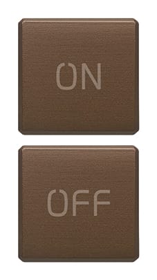 VIMAR SPA - VIW22751.1.12 Due tasti Flat simboli ON/OFF bronzo