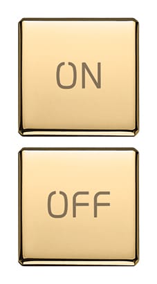 VIMAR SPA - VIW22751.1.82 Due tasti Flat simboli ON/OFF oro
