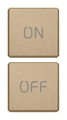 VIMAR SPA VIW22751.1.88 DUE TASTI FLAT SIMBOLI ON/OFF ORO SATIN.
