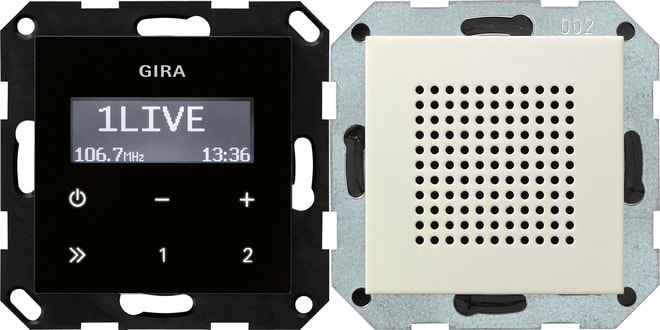 GIRA GIR228001 UP-Radio RDS Lautsprecher System 55 Crem